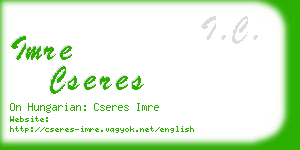 imre cseres business card